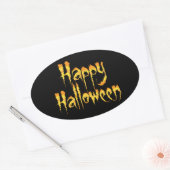 Sticker Ovale Joyeux Halloween (Enveloppe)
