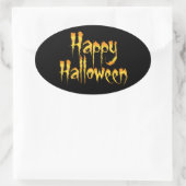 Sticker Ovale Joyeux Halloween (Sac)