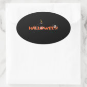 Sticker Ovale Joyeux Halloween (Sac)
