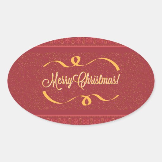 Sticker Ovale Joyeux Noël (Devant)