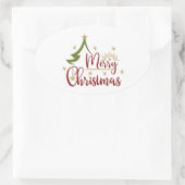 Sticker Ovale joyeux noël (Sac)