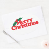 Sticker Ovale Joyeux Noël (Enveloppe)
