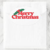 Sticker Ovale Joyeux Noël (Sac)