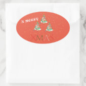 Sticker Ovale Joyeux Noël (Sac)