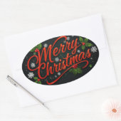 Sticker Ovale Joyeux Noël (Enveloppe)