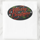 Sticker Ovale Joyeux Noël (Sac)