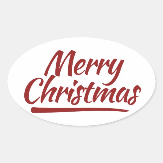 Sticker Ovale Joyeux Noël (Devant)