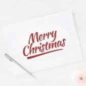 Sticker Ovale Joyeux Noël (Enveloppe)