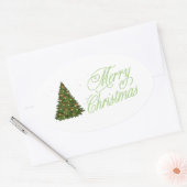 Sticker Ovale Joyeux Noël (Enveloppe)