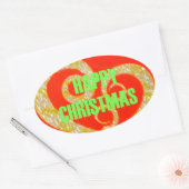 Sticker Ovale Joyeux Noël Golden Red Snowflex.jpg (Enveloppe)