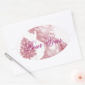 Sticker Ovale Joyeux Noel (Rouge) Pour Vous Don (Enveloppe)