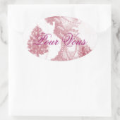 Sticker Ovale Joyeux Noel (Rouge) Pour Vous Don (Sac)