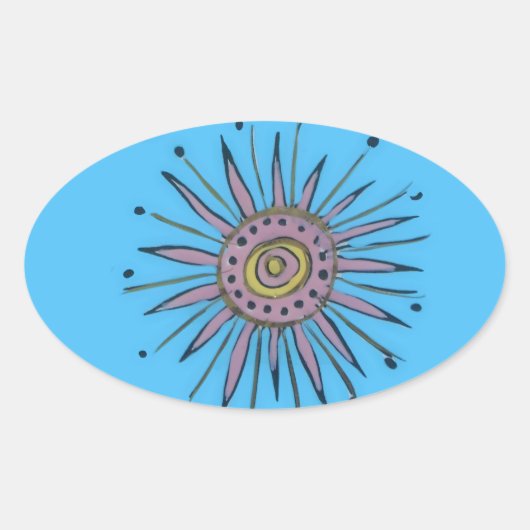 Sticker Ovale Joyeux Noël Sunshine Holiday.png (Devant)