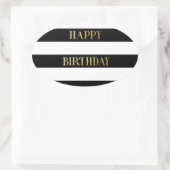 Sticker Ovale Joyeux or d'anniversaire (Sac)