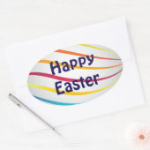 Sticker Ovale Joyeux Pâques (Enveloppe)