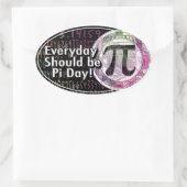 Sticker Ovale Joyeux Pi Day Oval Designs (Sac)