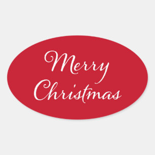 Sticker Ovale Joyeux voeux de Noël