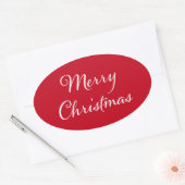 Sticker Ovale Joyeux voeux de Noël (Enveloppe)