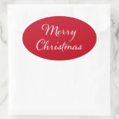 Sticker Ovale Joyeux voeux de Noël (Sac)