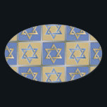 Sticker Ovale Judaica Star de David Metal Gold Blue<br><div class="desc">You are viewing The Lee Hiller Design Collection. Appareil,  Venin & Collectibles Lee Hiller Photofy or Digital Art Collection. You can view her her Nature photographiy at at http://HikeOurPlanet.com/ and follow her hiking blog within Hot Springs National Park.</div>