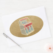 Sticker Ovale Juke-box (Enveloppe)