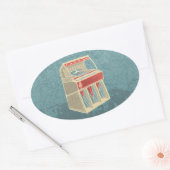 Sticker Ovale Juke-box (Enveloppe)