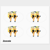 Sticker Ovale jumeaux émoji (Feuille)