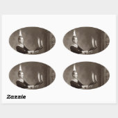 Sticker Ovale Jumeleur vintage (Feuille)