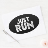 Sticker Ovale Juste courir (Enveloppe)