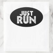 Sticker Ovale Juste courir (Sac)
