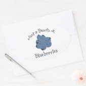 Sticker Ovale Juste un tas de bleuets (Enveloppe)