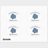 Sticker Ovale Juste un tas de bleuets (Feuille)