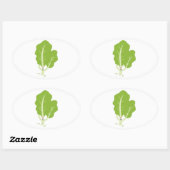 Sticker Ovale Kale Runner (Feuille)
