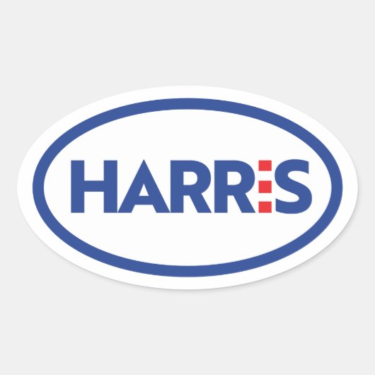 Sticker Ovale Kamala Harris (Devant)