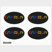 Sticker Ovale Kamala Harris - Cat Lettering (Feuille)