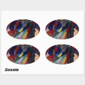 Sticker Ovale Kandinsky 1913 Peinture Abstraite (Feuille)