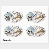 Sticker Ovale Kandinsky 1923/composition viii/pixdecines (Feuille)