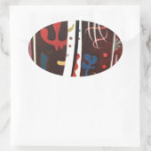 Sticker Ovale Kandinsky Brown avec Supplément Abstrait (Sac)