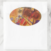 Sticker Ovale Kandinsky Brown jaune bleu rouge (Sac)