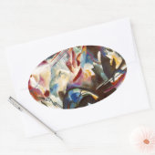 Sticker Ovale Kandinsky Composition VI Peinture Abstraite (Enveloppe)