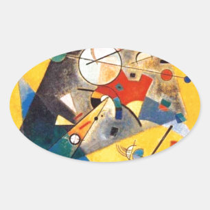 Sticker Ovale Kandinsky Harmonie calme Art Abstrait