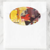 Sticker Ovale Kandinsky jaune bleu (Sac)
