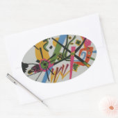 Sticker Ovale Kandinsky Small Worlds (Enveloppe)