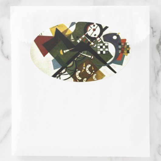 Sticker Ovale Kandinsky Sur White II (Sac)