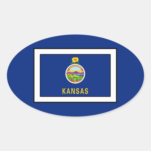 Sticker Ovale Kansas (Devant)