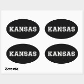 Sticker Ovale Kansas (Feuille)