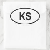 Sticker Ovale Kansas "KS" (Sac)