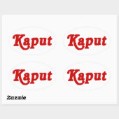 STICKER OVALE KAPUT ♦ NE FONCTIONNE PAS ♦ (Feuille)