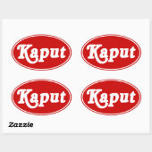 STICKER OVALE KAPUT ♦ NE FONCTIONNE PAS ♦ (Feuille)