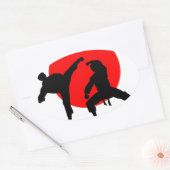 Sticker Ovale Karate Japon (Enveloppe)